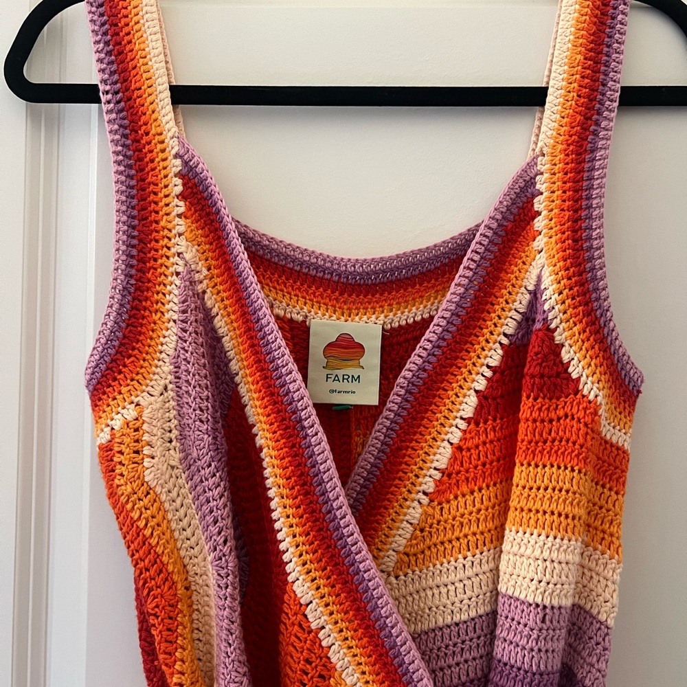 Farm Rio Crochet Mini Dress - Size Medium